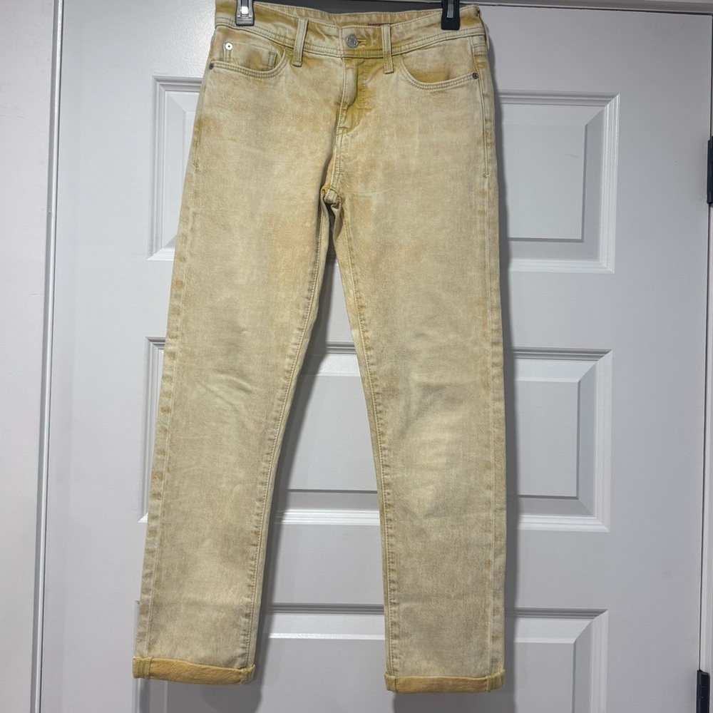 Pilcro Women's Straight Leg Jeans in Butter Yellow 04-0140 - Picture 2 of 9